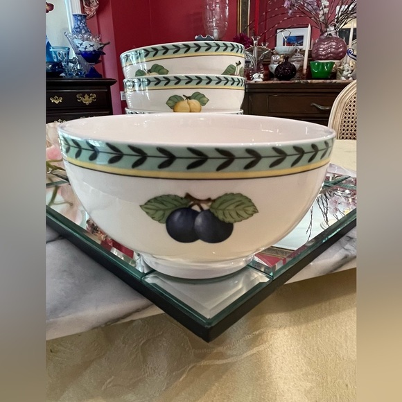 Villeroy & Boch French Garden Fleurence Versatile 5.5” Cereal Bowls, Set of 4